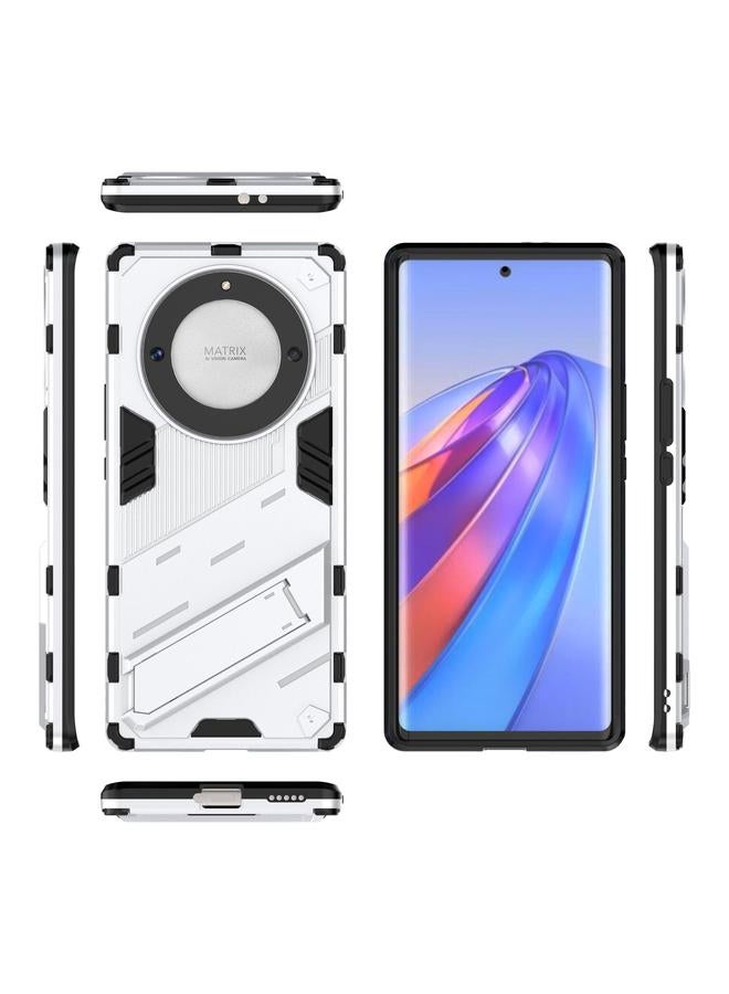 Green Tiger Case For Honor X9a/X40 5G/Magic5 Lite Punk Armor PC + TPU Phone Case with Holder - Image 3