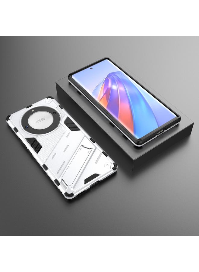 Green Tiger Case For Honor X9a/X40 5G/Magic5 Lite Punk Armor PC + TPU Phone Case with Holder - Image 2