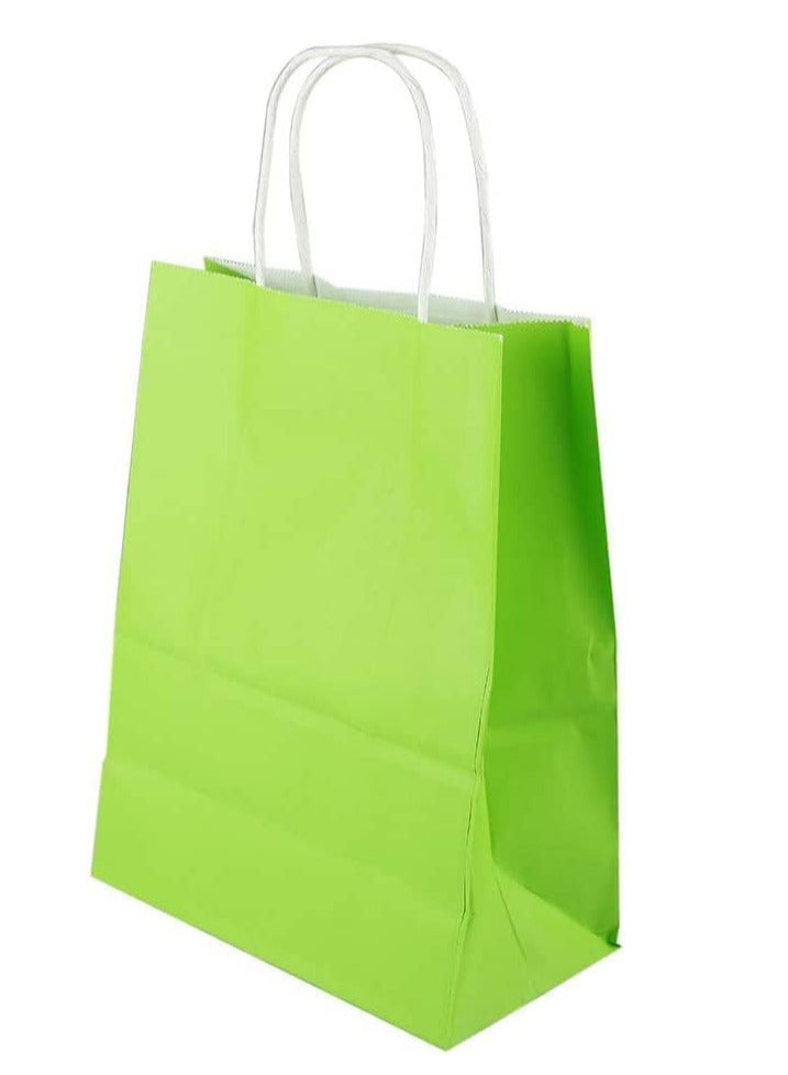 ECVV Gift Bags 12 Pieces Set Eco-Friendly Paper Bags With Handles Bulk Paper Bags Shopping Bags Kraft Bags Retail Bags Party Bags (GREEN, 27 * 22 * 11 Cm) - Image 4