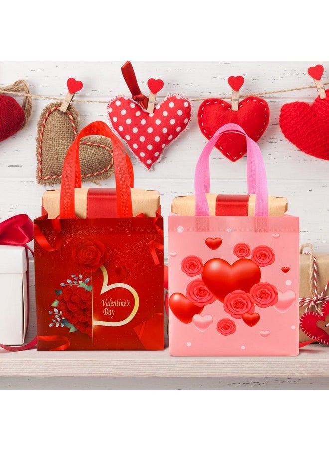 Valentines Day Gift Bags Reusable Shopping Bag Heart Rose Valentine Tote Bag Non Woven Treat Bags with Handles for Valentine's Day Wedding Party Supplies Gifts Wrapping, 9 x 8.7 x 4 Inch (16 Pieces) - pzsku/ZBB0493A283B493F71EDFZ/45/_/1736571229/4b9fb6e8-d6fd-46df-8144-1a2d20b02cc8