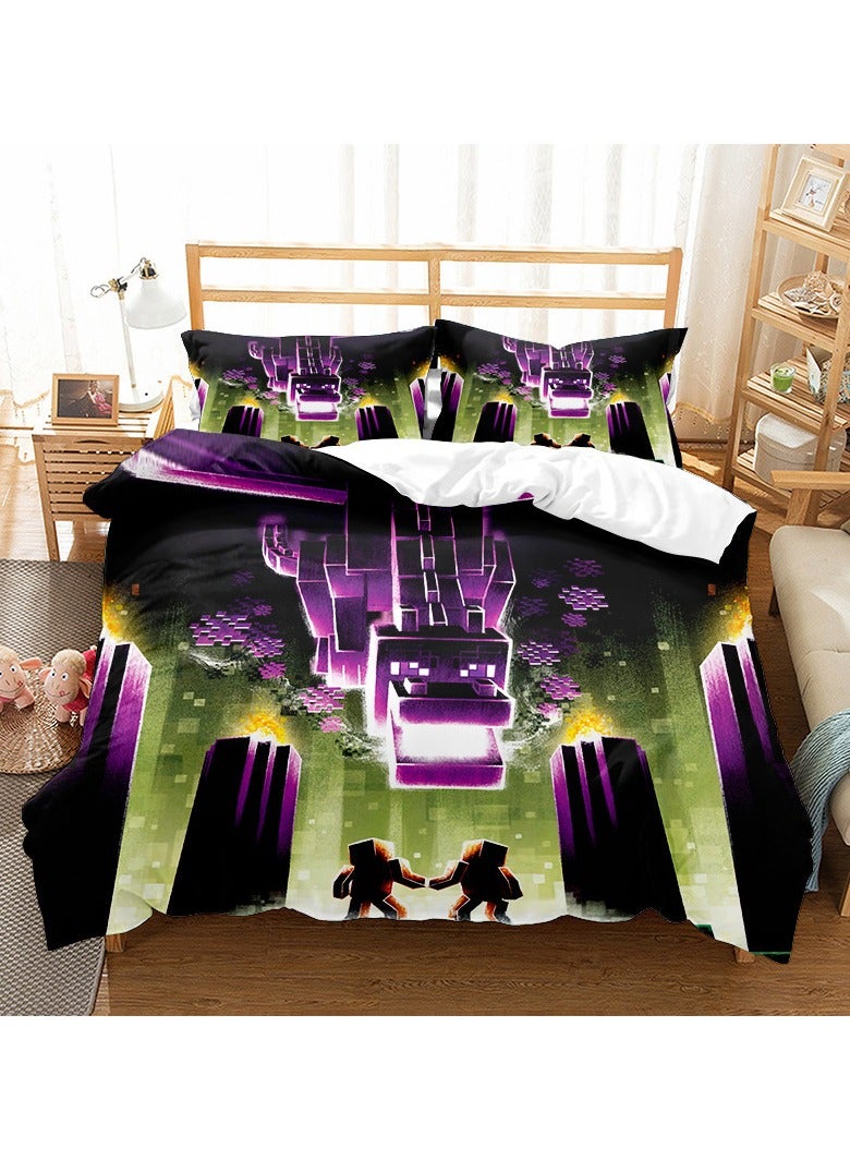 Minecraft Game Peripheral Bedding Two-Piece Set 150*200cm  - Image 1