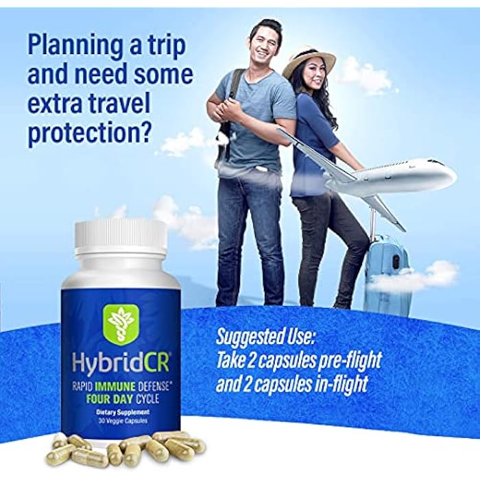 HybridCR Rapid Immunity Supplement | Zinc, Echinacea, Andrographis, Ginseng, Selenium, Gluten-Free & Non-GMO | 5-in-1 Immune Support Supplement | Pharmacist Formulated 1 Month Supply (30 Veggie Caps) - Image 3