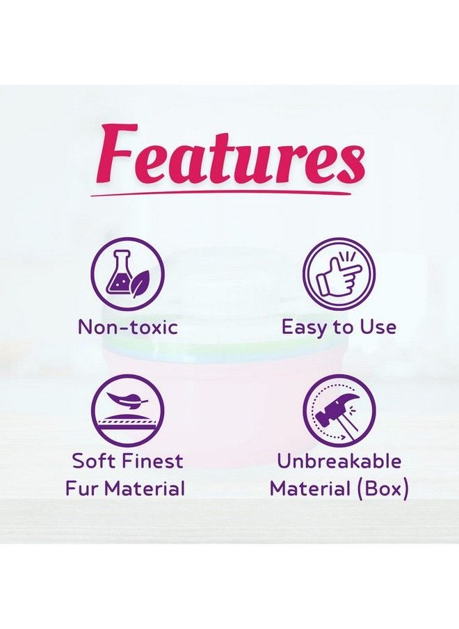 The Little Lookers - Portable Baby Skin Care Baby Powder Puff With Box Holder Container For New Born And Kids For Baby Face And Body (Pink) - Image 1