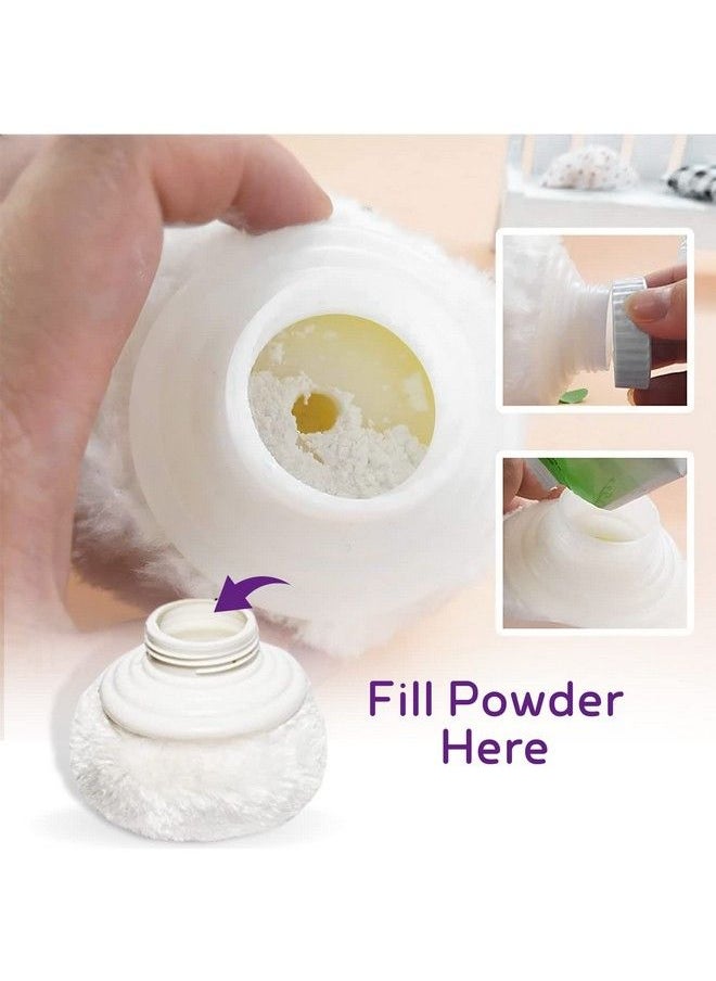 The Little Lookers - Portable Baby Skin Care Baby Powder Puff With Box Holder Container For New Born And Kids For Baby Face And Body (Pink) - Image 1