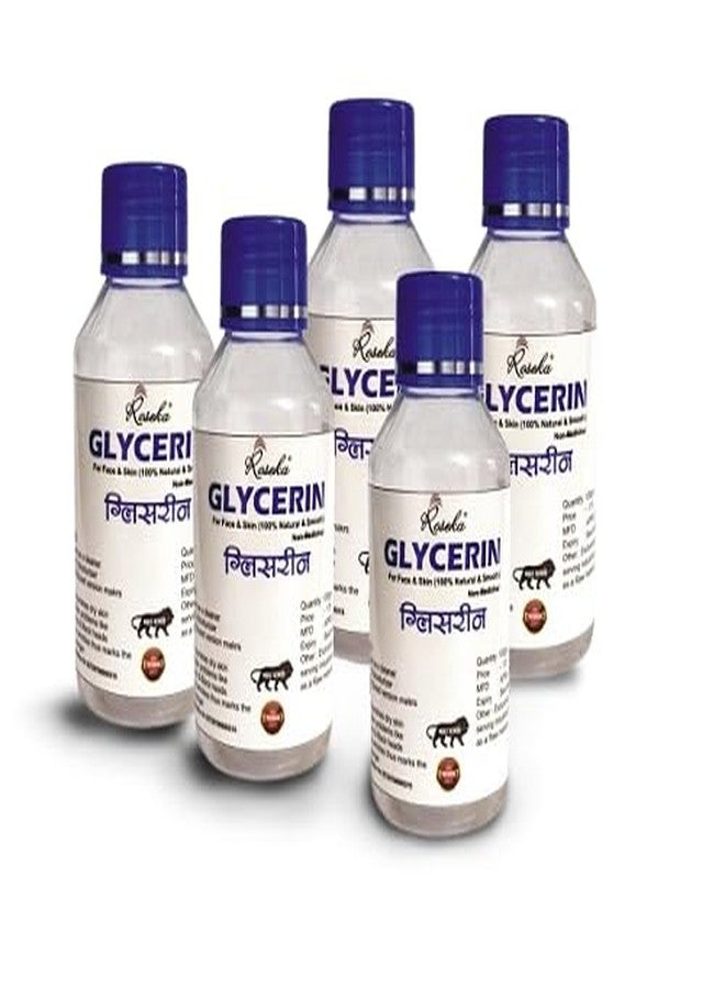 Roseka Glycerin And Combo set Natural Beauty & Skin Care 70x5 ml (Glycerin, Pack of -5) - Image 1