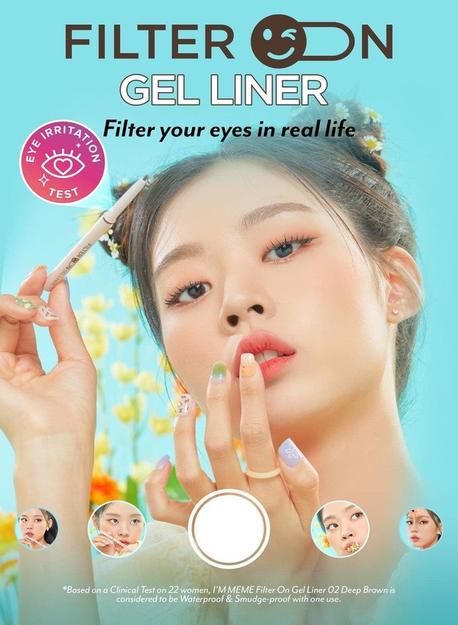 I'M MEME Filter On Gel Liner | Waterproof Liquid Eyeliner | Smudge Proof | 03 Brown - Image 2