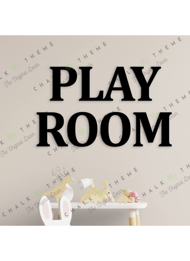 Chalk My Theme Chalk My Theme Wooden Alphabets and Numbers for Wall Decoration 5 Inch Large Wooden Number 4 in Black  - Image 2