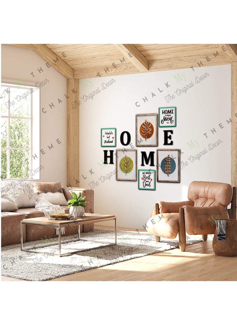 Chalk My Theme Chalk My Theme Wooden Alphabets and Numbers for Wall Decoration 5 Inch Large Wooden Number 4 in Black  - Image 3