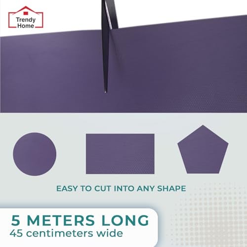 Senego by Trendy Home Anti-Slip Mat for Kitchen (45 cm x 5 m), Food Grade & Washable, Mat for Fridge, Shelves, Cupboards, EVA Shelf Liner Sheet for Drawers & Wardrobe (Diamond Texture, Purple) - Image 4