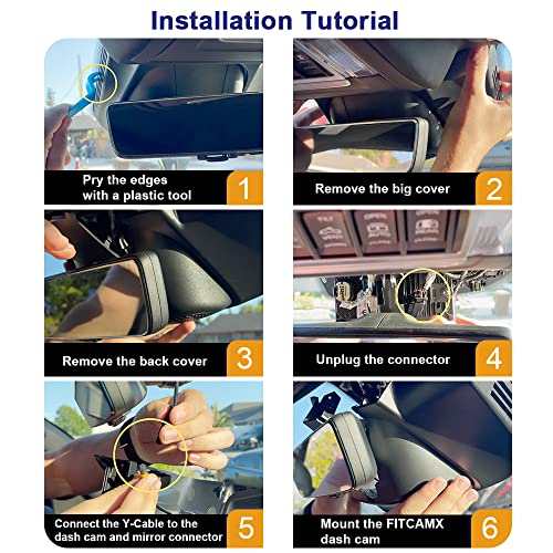 Fitcamx 4K Dash Cam Suitable for RAM 1500 (Model B) 2019-2024 Rebel Big Horn Laramie Tradesman TRX Classic, OEM Look, 2160P UHD Video, WiFi & APP, Loop Recording G-Sensor, Easy to Use, 64GB Card - Image 5