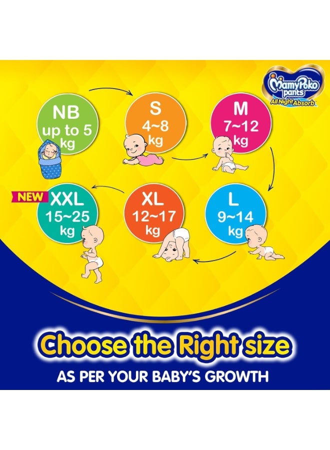 Mamypoko Pants All Night Absorb| Pant Style Baby Diapers Large Size(L), 62 Count (Pack of 2), Ideal for 9-14Kgs|+50% Wider and Repeated Absorption for All Night 12hr Protection from Leakage, Prevents Heaviness - Image 3