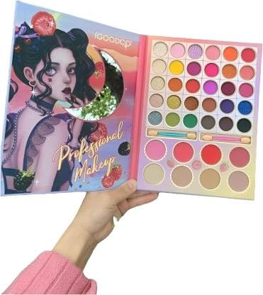ADOERE Professional 38 Color Waterproof Eyeshadow Palette Eye Face Makeup Palette 456 g Shades Matte Blush Glitter Shimmer Contour Highlighter Multicolor - Image 2
