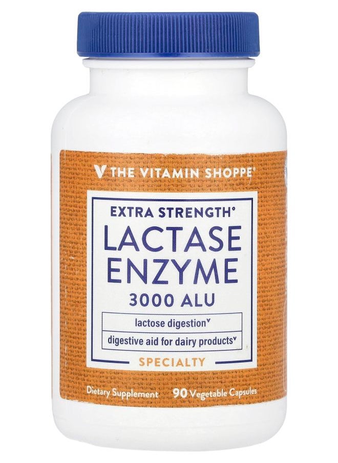 The Vitamin Shoppe Lactase Enzyme Extra Strength 3000 ALU 90 Vegetable Capsules 