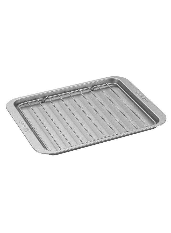 Cuisinart AMB-TOBPRK Toaster Oven Broiling Pan w/ Rack, silver, 11.2"(l) x 8.6"(w) x 0.06"(h)