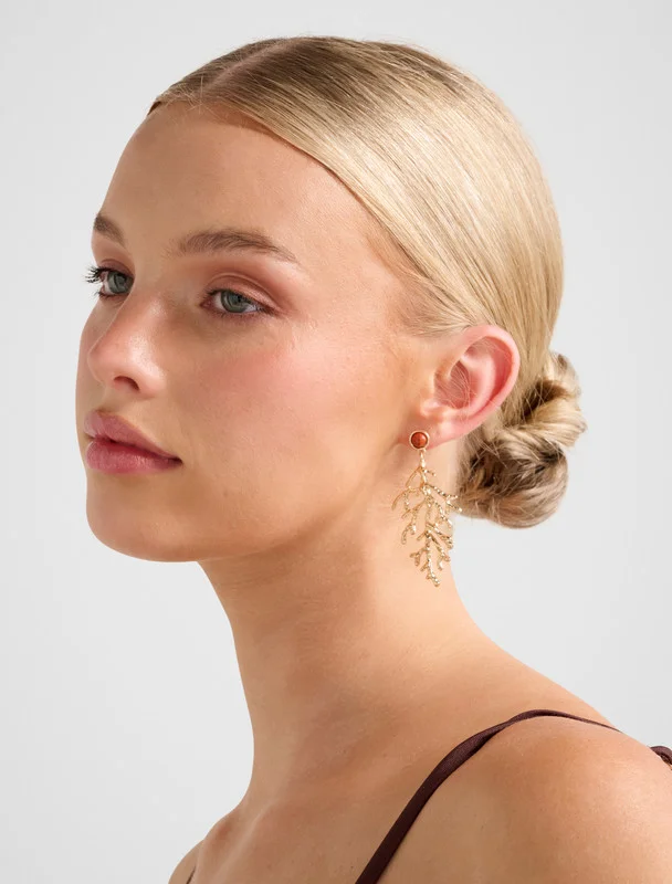 Forever New Signature Victoria Coral Drop Earring