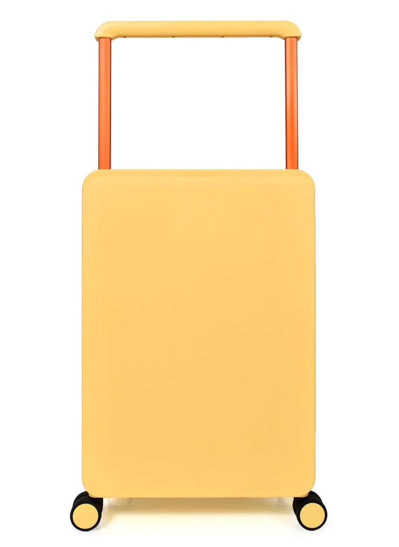 MORANO - Morano Hard-Side luggage Unisex ABS Lightweight 4 Double Wheeled Suitcase with Built-In TSA type lock (2-Set, Yellow) Size 20''+24'''Inches. - Image 1