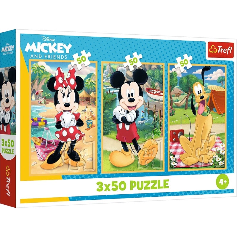 Trefl - Mickey Mouse And Friends Puzzle 50+50+50 Pieces - 34881 - Image 1