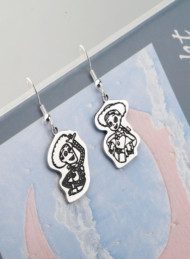 FAADBUK Cartoon Movie Inspired Earring Woody and Jessie Fan Gift Woody Jessie Merchandise (Toy Earring) - Image 5