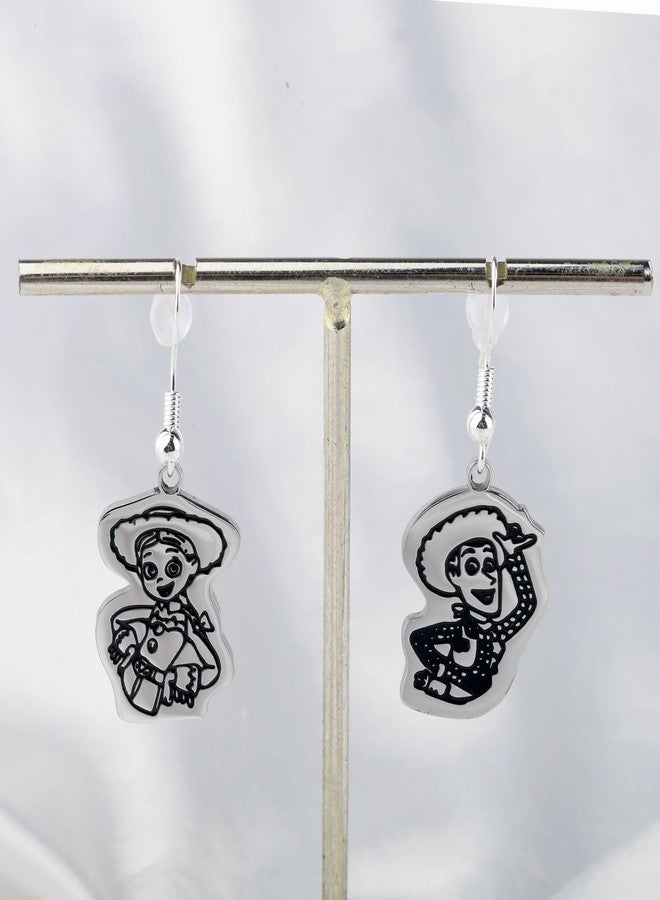 FAADBUK Cartoon Movie Inspired Earring Woody and Jessie Fan Gift Woody Jessie Merchandise (Toy Earring) - Image 3