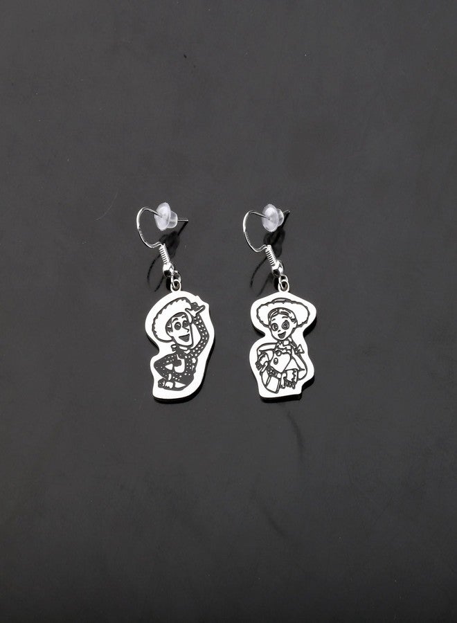 FAADBUK Cartoon Movie Inspired Earring Woody and Jessie Fan Gift Woody Jessie Merchandise (Toy Earring) - Image 4