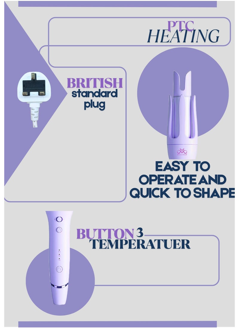 MULLINER  Automatic Curling Iron 32 mm with PTC Heating, 3-Level LED Temperature Control, Easy Operation & Fast Styling