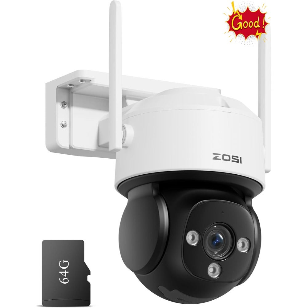 4K WiFi Security Camera Outdoor Indoor, Pan/Tilt Camera Smart Tracking