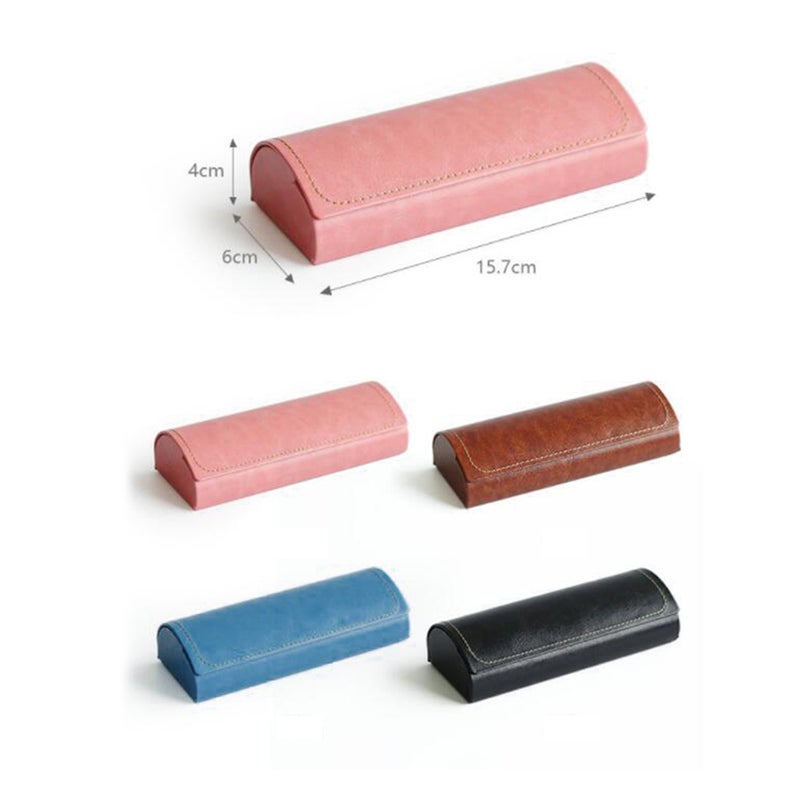 1PC Sunglasses Storage Case Simple Eyeglasses Box Leather Protective Case for Male Female ( ) - Image 4