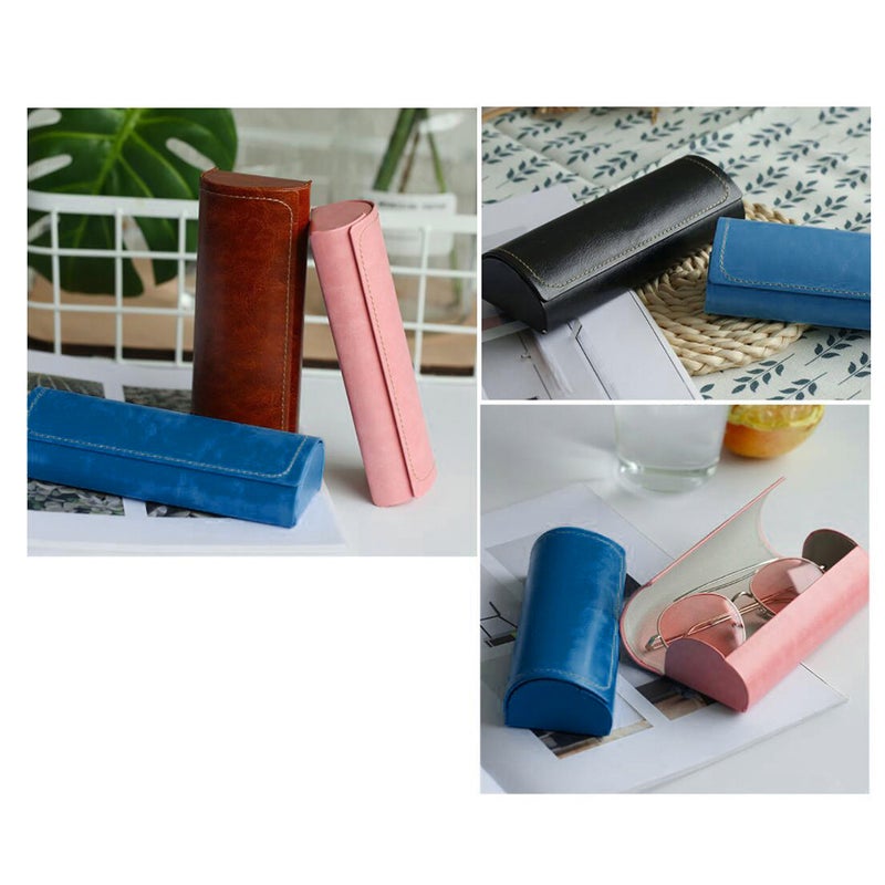 1PC Sunglasses Storage Case Simple Eyeglasses Box Leather Protective Case for Male Female ( ) - Image 3