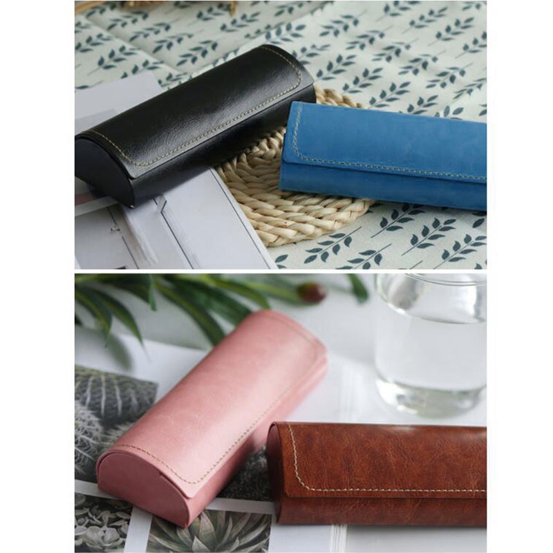 1PC Sunglasses Storage Case Simple Eyeglasses Box Leather Protective Case for Male Female ( ) - Image 2