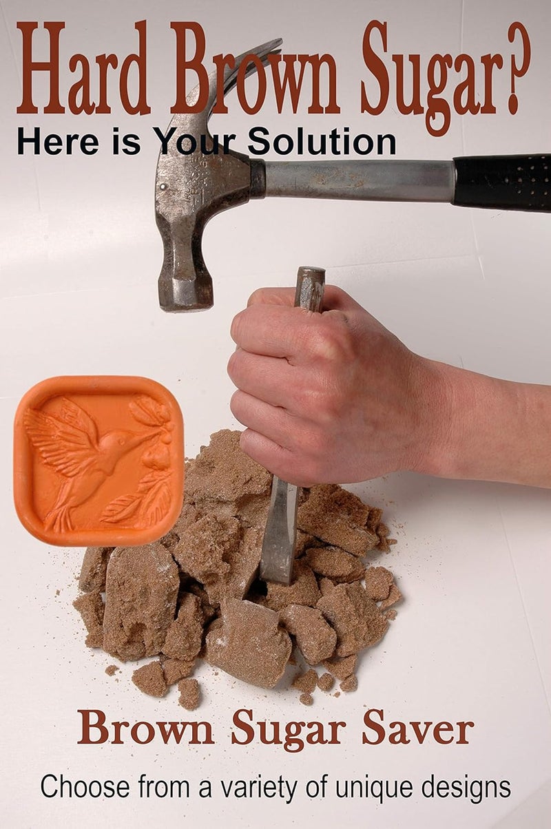 JBK Pottery Terracotta Brown Sugar Saver – Handmade Terra Cotta Sugar Keeper with Decorative Discs – Food-Safe Brown Sugar Keeper, Made in the USA - Huggy Bear - Image 2