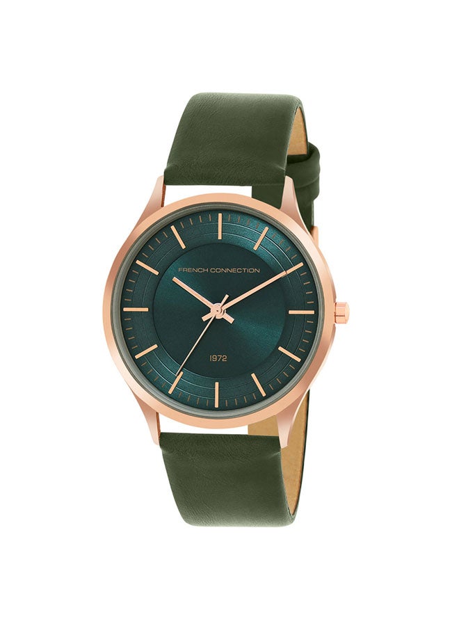 French Connection 42mm Men's Quartz Watch with Green Dial - Image 2