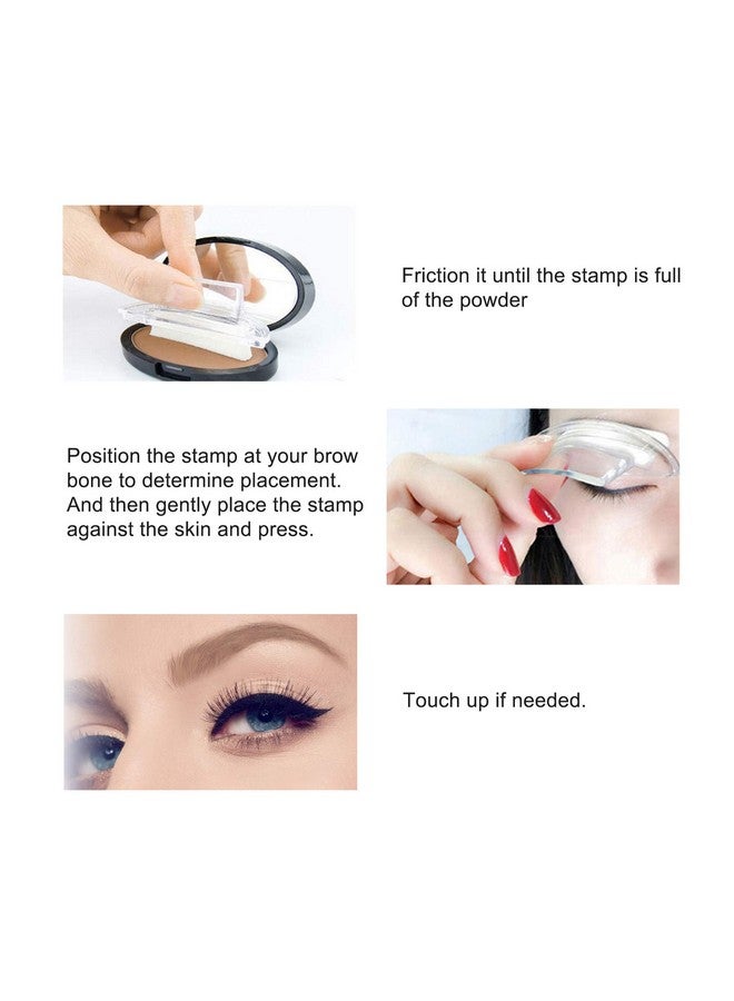 Boobeen Eyebrow Seal Stamp Powder - Waterproof 3 Seconds Eye Make Up Nature Coloring Kit - Creates Natural Looking Brows for Makeup Beginners