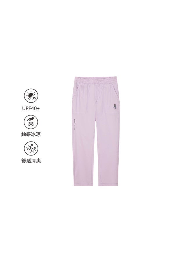Hush Puppies بنطلون رياضي مرن لحماية الأطفال من الشمس UPF40+ 2025 أسلوب جديد للأولاد والبنات في أوائل الخريف طويل - Image 2