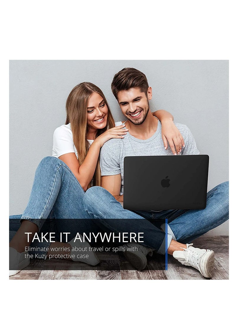 Hard Case Compatible with MacBook Pro 13 inch 2022--2016 M2 M1 A2338 A2251 A2289 A2159 A1989 A1708 A1706 with/Without Touch Bar, Plastic Hard Shell Case Cover--Matte Black - Image 5