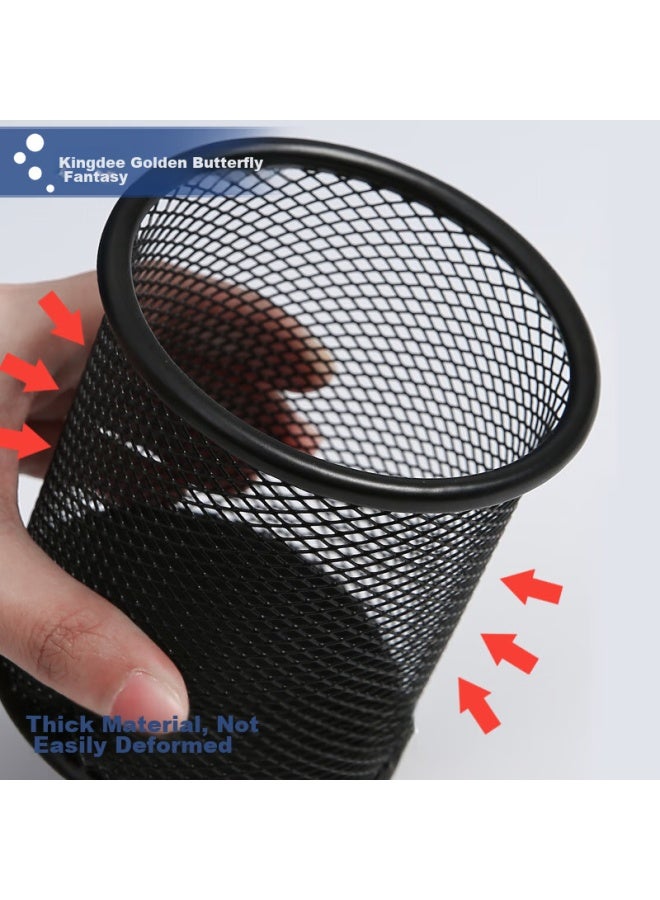 Kingdee Metal Mesh Square Pen Holder, Black Simple Creative Desktop Storage Box Ornament, Office Supplies - Image 3