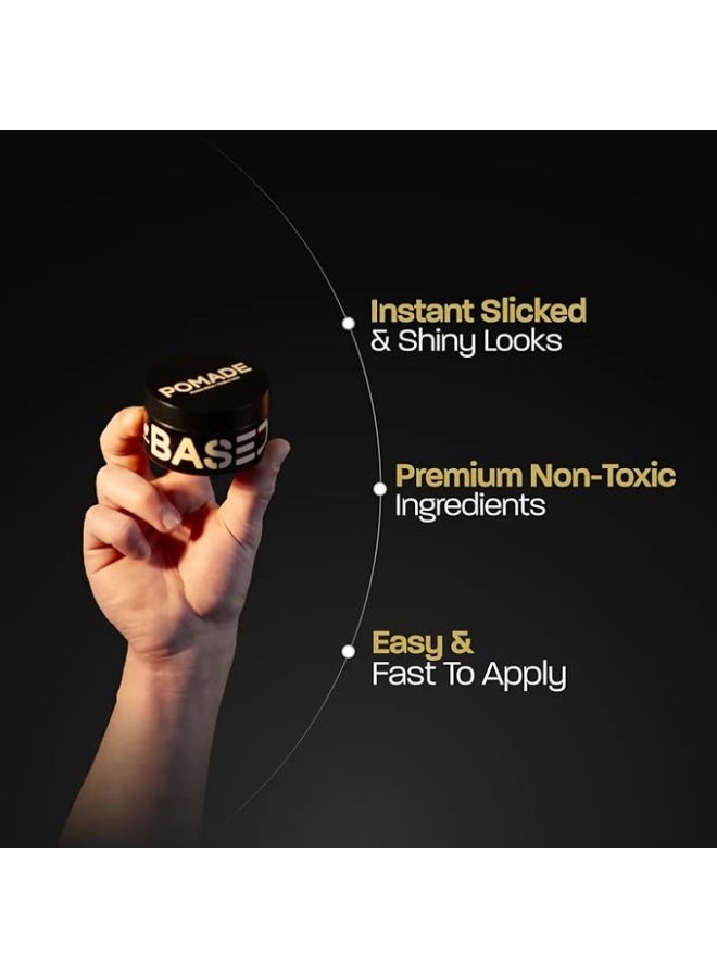 Based Pomade for Men, Quality Hair Care with Medium Hold, Natural Shine & Fragrance, Easy to Apply & Great for All Hair Types, Hydrating and Nourishing Pomade (3 Oz Pack of 1) - Image 2