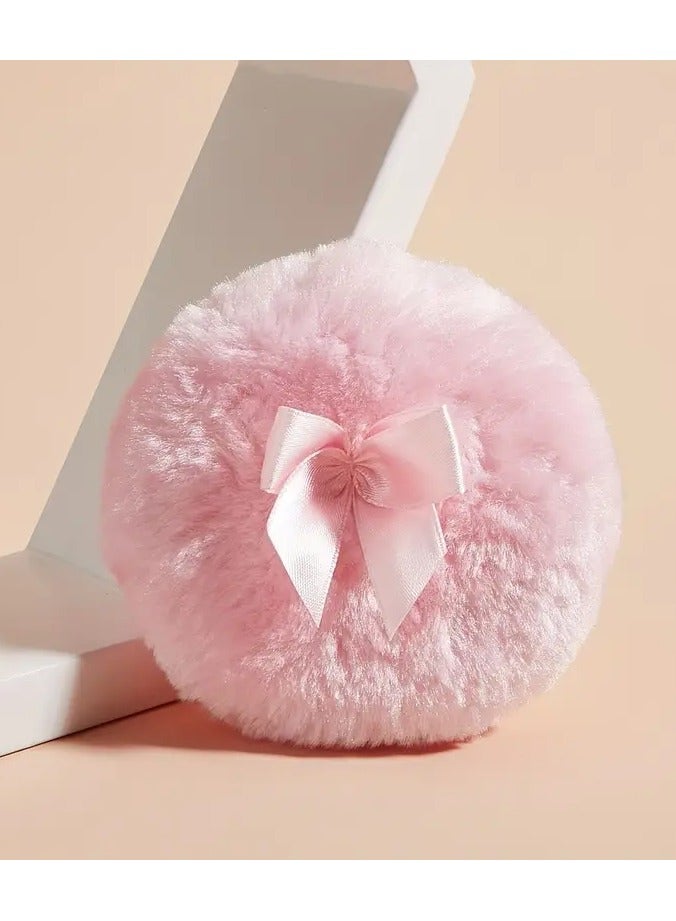 Ucanbe Large Powder Puff, Soft Fluffy Beauty Sponge, With Bow, For Face And Body, Infants And Adults  - Image 1