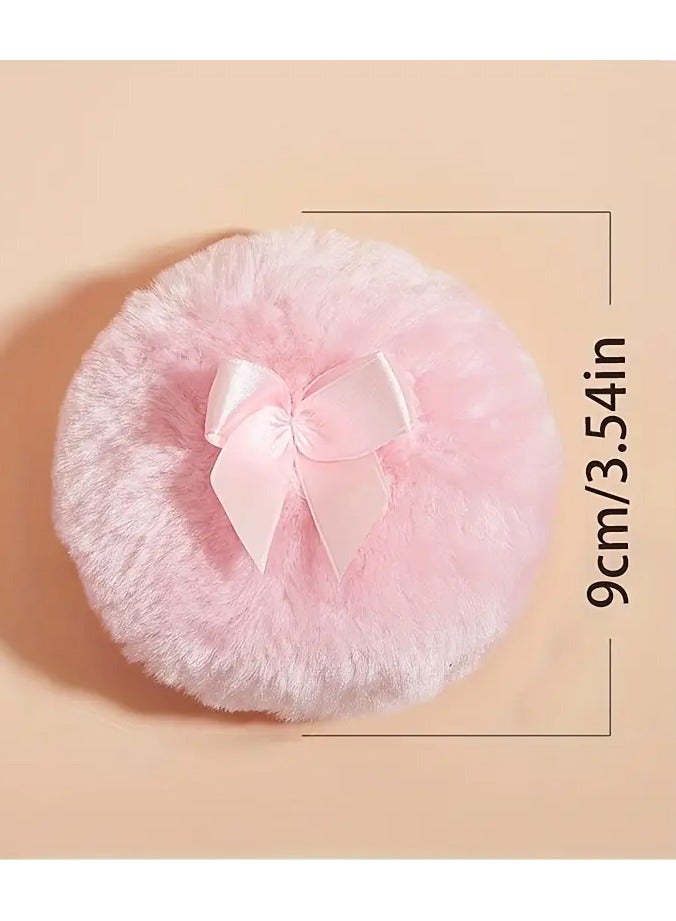 Ucanbe Large Powder Puff, Soft Fluffy Beauty Sponge, With Bow, For Face And Body, Infants And Adults  - Image 2