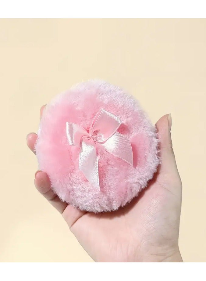 Ucanbe Large Powder Puff, Soft Fluffy Beauty Sponge, With Bow, For Face And Body, Infants And Adults  - Image 3