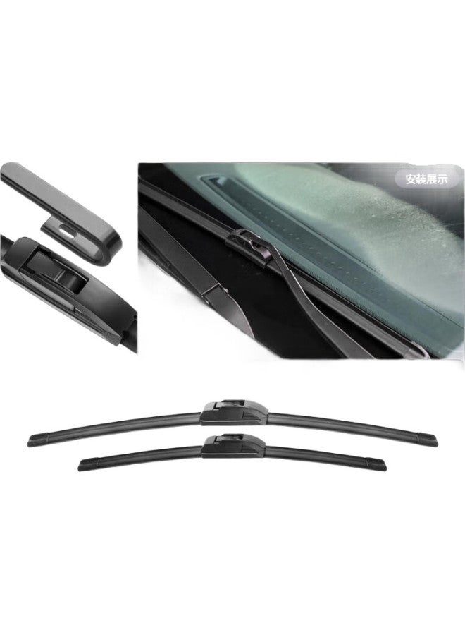 Speed Compatible With 2011 Great Wall Haval H6 Original Equipment Boneless Wiper Blades, Front Windshield Wipers, 12 13 14 15 16 17 18 Years, 24/16 U-Shaped, 1 Pair - Image 2