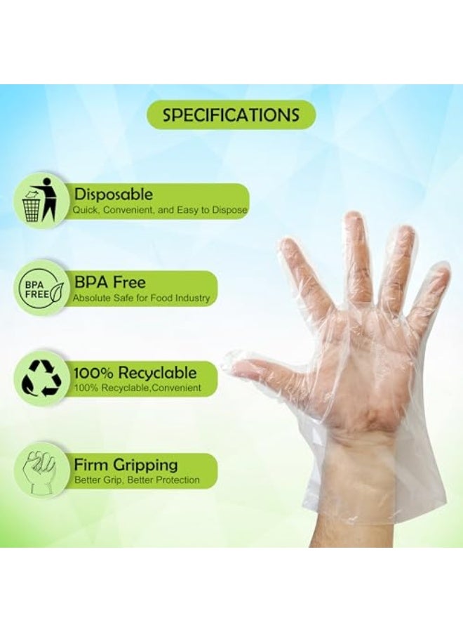 Shalimar Disposable Hand Gloves – Pack of 3 / 600 Pieces – Natural Color – Free Size – Durable, Multi-Purpose Gloves for Household, Kitchen, Cleaning, and More - Image 2