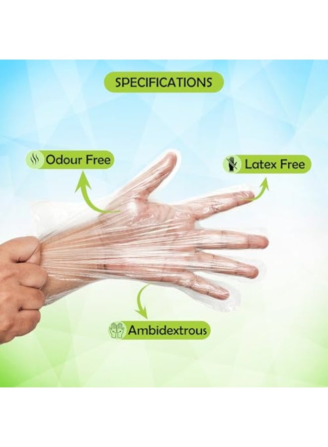 Shalimar Disposable Hand Gloves – Pack of 3 / 600 Pieces – Natural Color – Free Size – Durable, Multi-Purpose Gloves for Household, Kitchen, Cleaning, and More - Image 3