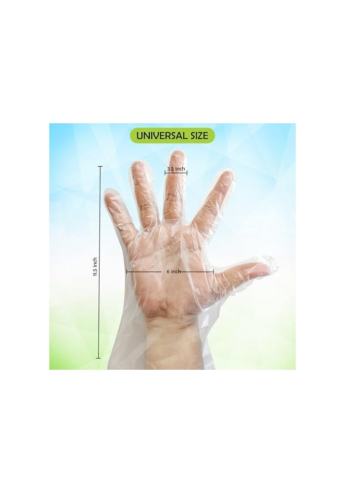 shalimar قفازات شاليمار القابلة للاستخدام مرة واحدة - عبوة من 3 / 600 قطعة - لون طبيعي - مقاس مجاني - قفازات متينة ومتعددة الاستخدامات للمنزل والمطبخ والتنظيف والمزيد - Image 5