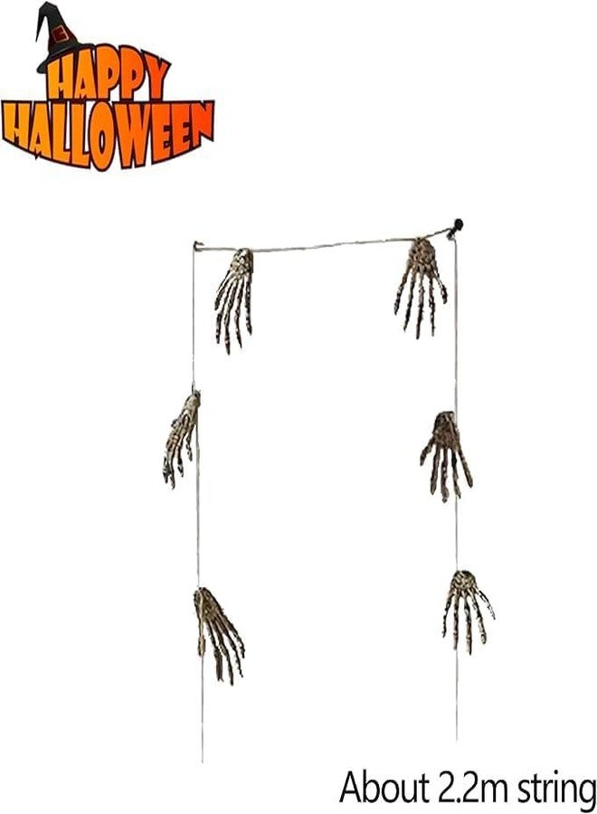 PartySanthe Devil Skeleton Ghost Claws Hand for Halloween Party Ghost Fake Skeleton Skull Hand for Halloween Decorations - Set of 6pcs - Image 3