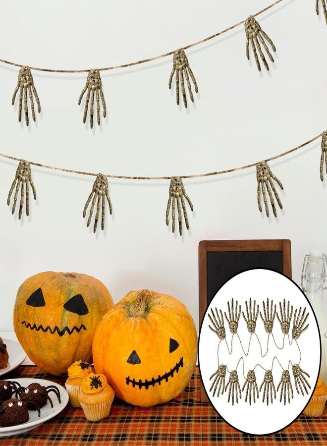 PartySanthe Devil Skeleton Ghost Claws Hand for Halloween Party Ghost Fake Skeleton Skull Hand for Halloween Decorations - Set of 6pcs - Image 2