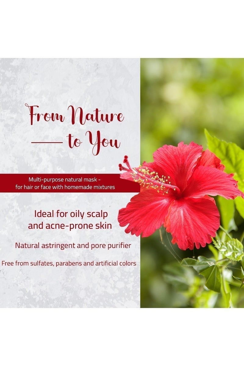 كير اوز بودرة الكركديه للعناية بالشعر والوجه من CareOz | طبيعي 100% من الأعشاب الطبيعية | لعلاج تساقط الشعر والقشرة والشيب المبكر | مسحوق الكركديه العضوي لنمو الشعر (107 جرام) - Image 4