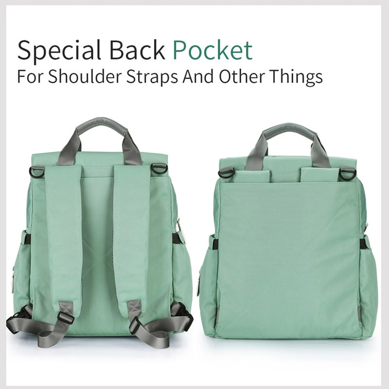 Diaper Bag Backpack Multi-Function Waterproof Large Capacity Nappy Bags for Baby Care Travel With Stroller Strap Machine Washable Purple - Image 3