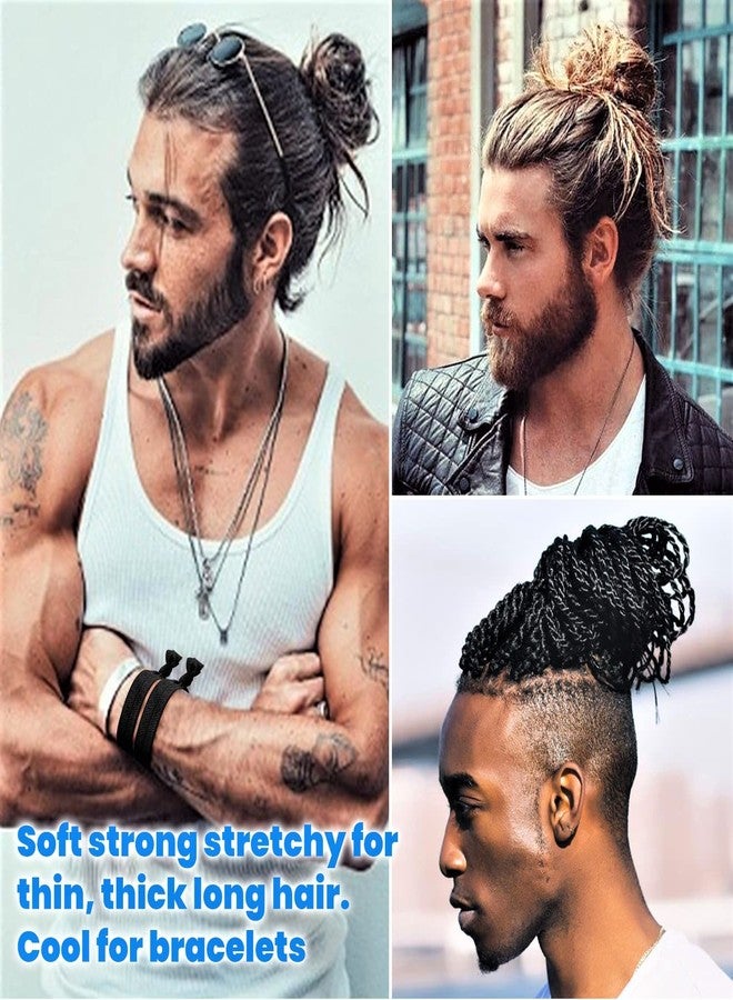 79style 60pcs No Crease Ribbon Hair Ties For Women Neutral Colors Elastic Hair Tie Fabric Knotted Ponytail Holders Damage Free Black Hair Ties Yoga Hair Ties For Thick Fine Curly - Image 2
