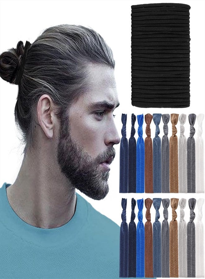 79style 60pcs No Crease Ribbon Hair Ties For Women Neutral Colors Elastic Hair Tie Fabric Knotted Ponytail Holders Damage Free Black Hair Ties Yoga Hair Ties For Thick Fine Curly - Image 1