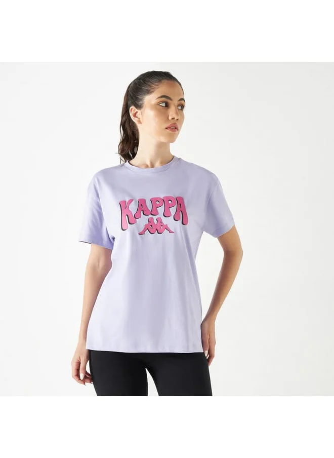 Kappa Kappa Logo Print T-shirt with Crew Neck and Short Sleeves